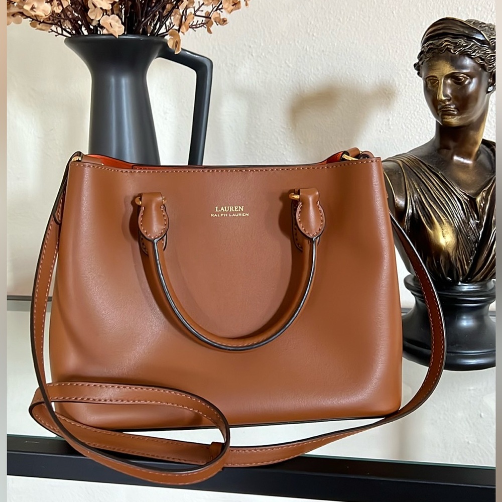Lauren Ralph Lauren Brown Leather Satchel